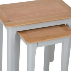 Bergen Grey Painted Oak Nest Of 2 Tables 15 Bergen Grey Painted Oak Nest Of 2 Tables -Furniture Specialty Store ntp 2nt g 2