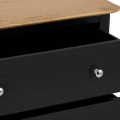 Bergen Black Painted Oak Chest Of 3 Drawers -Furniture Specialty Store ntp 3dc jb 4