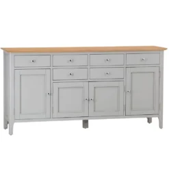 Bergen Grey Painted Oak 4 Door 6 Drawer Extra Large Sideboard 19 Bergen Grey Painted Oak 4 Door 6 Drawer Extra Large Sideboard -Furniture Specialty Store ntp 4ds g 1