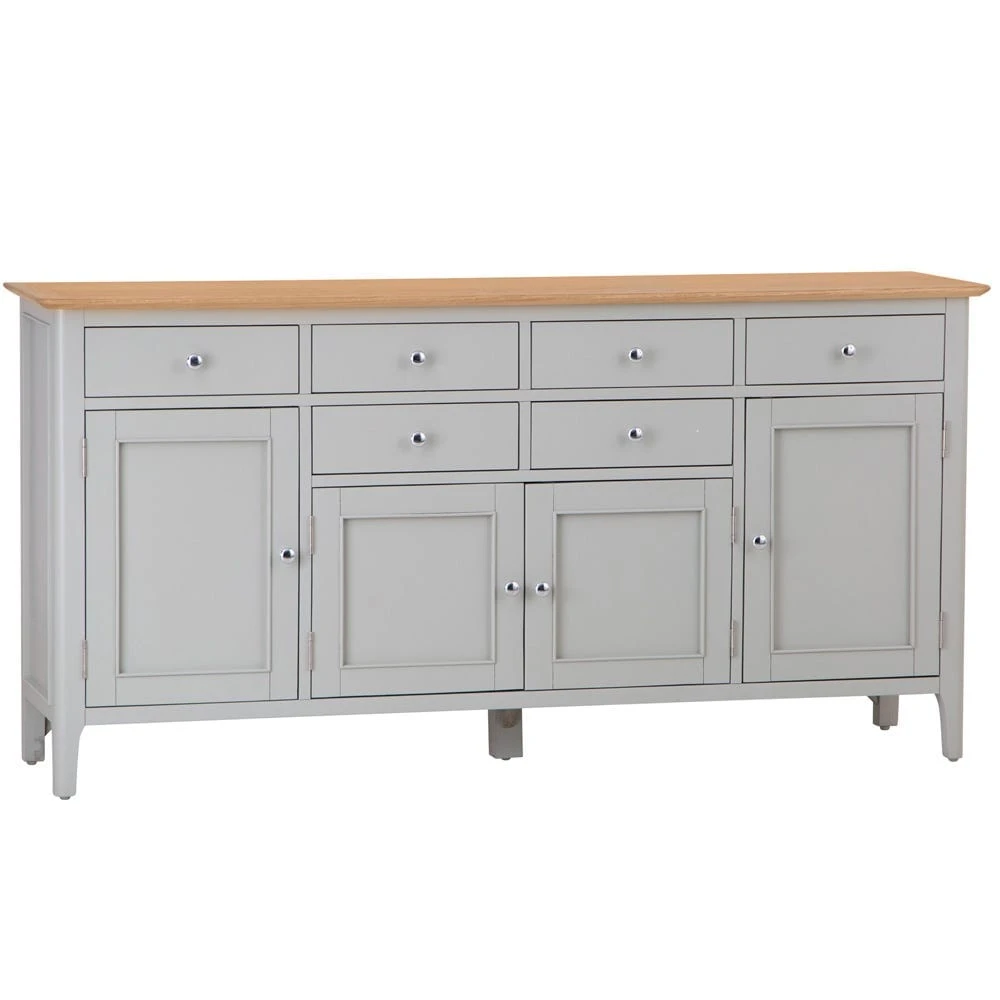 Bergen Grey Painted Oak 4 Door 6 Drawer Extra Large Sideboard 7 Bergen Grey Painted Oak 4 Door 6 Drawer Extra Large Sideboard - Image 7