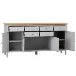 Bergen Grey Painted Oak 4 Door 6 Drawer Extra Large Sideboard 23 Bergen Grey Painted Oak 4 Door 6 Drawer Extra Large Sideboard -Furniture Specialty Store ntp 4ds g 2