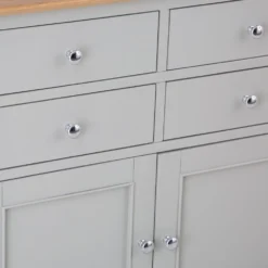 Bergen Grey Painted Oak 4 Door 6 Drawer Extra Large Sideboard 20 Bergen Grey Painted Oak 4 Door 6 Drawer Extra Large Sideboard -Furniture Specialty Store ntp 4ds g 8