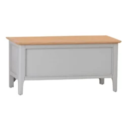 Bergen Grey Painted Oak Blanket Box -Furniture Specialty Store ntp bb g 1
