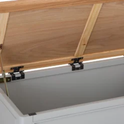 Bergen Grey Painted Oak Blanket Box -Furniture Specialty Store ntp bb g 4