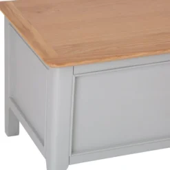 Bergen Grey Painted Oak Blanket Box -Furniture Specialty Store ntp bb g 7