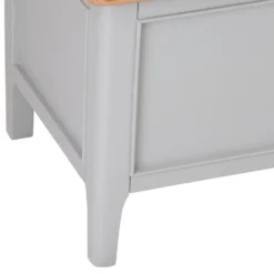Bergen Grey Painted Oak Blanket Box -Furniture Specialty Store ntp bb g 8