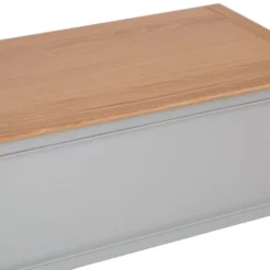 Bergen Grey Painted Oak Blanket Box -Furniture Specialty Store ntp bb g 9