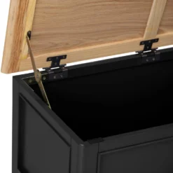 Bergen Black Painted Oak Blanket Box -Furniture Specialty Store ntp bb jb 4
