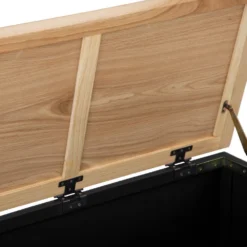 Bergen Black Painted Oak Blanket Box -Furniture Specialty Store ntp bb jb 5