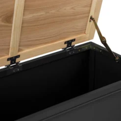 Bergen Black Painted Oak Blanket Box -Furniture Specialty Store ntp bb jb 6