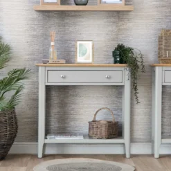 Bergen Grey Painted Oak Console Table