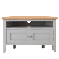 Bergen Grey Painted Oak Corner TV Unit -Furniture Specialty Store ntp ctv g 10