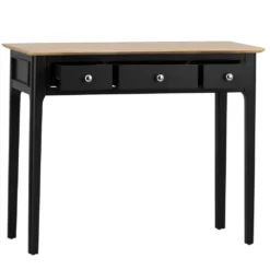 Bergen Black Painted Oak Dressing Table -Furniture Specialty Store ntp dt jb 2