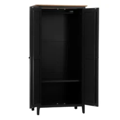 Bergen Black Painted Oak Double Wardrobe -Furniture Specialty Store ntp fhr jb 2