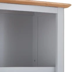 Bergen Grey Painted Oak Large Bookcase -Furniture Specialty Store ntp lbc g 10