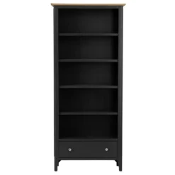 Bergen Black Painted Oak Large Bookcase -Furniture Specialty Store ntp lbc jb 10