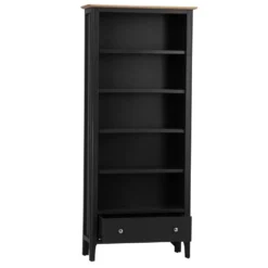 Bergen Black Painted Oak Large Bookcase -Furniture Specialty Store ntp lbc jb 2