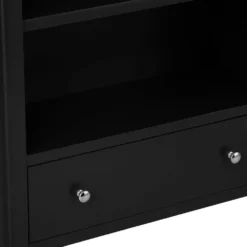 Bergen Black Painted Oak Large Bookcase -Furniture Specialty Store ntp lbc jb 6