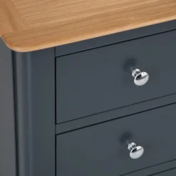 Bergen Blue Painted Oak Large Bedside Table -Furniture Specialty Store ntp lbsc blue 5