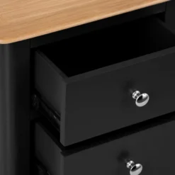 Bergen Black Painted Oak Large Bedside Table -Furniture Specialty Store ntp lbsc jb 4