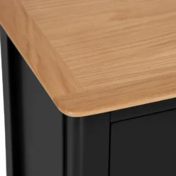 Bergen Black Painted Oak Large Bedside Table -Furniture Specialty Store ntp lbsc jb 5