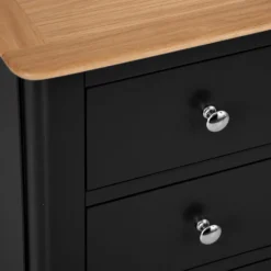 Bergen Black Painted Oak Large Bedside Table -Furniture Specialty Store ntp lbsc jb 6