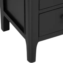 Bergen Black Painted Oak Large Bedside Table -Furniture Specialty Store ntp lbsc jb 7