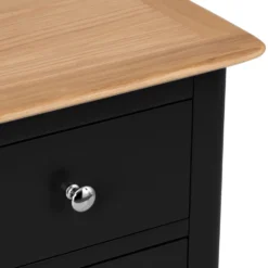Bergen Black Painted Oak Large Bedside Table -Furniture Specialty Store ntp lbsc jb 9