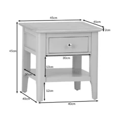 Bergen Grey Painted Oak Large Lamp Table -Furniture Specialty Store ntp lt dimensions