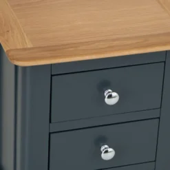 Bergen Blue Painted Oak Small Bedside Table -Furniture Specialty Store ntp sbsc blue 5