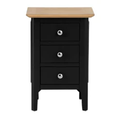 Bergen Black Painted Oak Small Bedside Table -Furniture Specialty Store ntp sbsc jb 10
