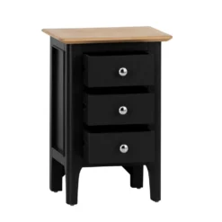 Bergen Black Painted Oak Small Bedside Table -Furniture Specialty Store ntp sbsc jb 2