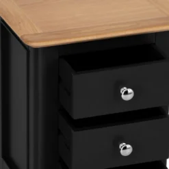 Bergen Black Painted Oak Small Bedside Table -Furniture Specialty Store ntp sbsc jb 3