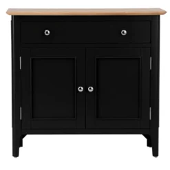 Bergen Black Painted Oak 2 Door 1 Drawer Mini Sideboard -Furniture Specialty Store ntp sms jb 11
