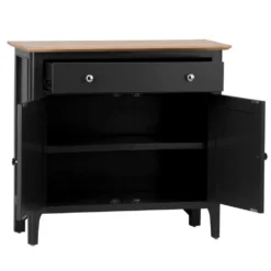 Bergen Black Painted Oak 2 Door 1 Drawer Mini Sideboard -Furniture Specialty Store ntp sms jb 2
