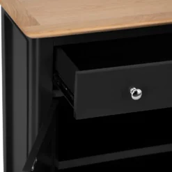 Bergen Black Painted Oak 2 Door 1 Drawer Mini Sideboard -Furniture Specialty Store ntp sms jb 3