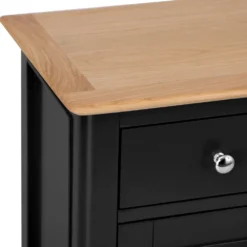 Bergen Black Painted Oak 2 Door 1 Drawer Mini Sideboard -Furniture Specialty Store ntp sms jb 5