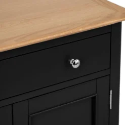 Bergen Black Painted Oak 2 Door 1 Drawer Mini Sideboard -Furniture Specialty Store ntp sms jb 6