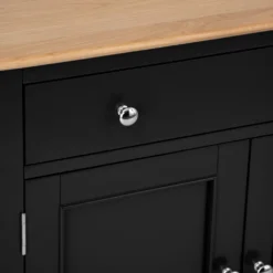 Bergen Black Painted Oak 2 Door 1 Drawer Mini Sideboard -Furniture Specialty Store ntp sms jb 7