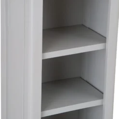 Bergen Grey Painted Oak Small Narrow Bookcase -Furniture Specialty Store ntp snbc g 3