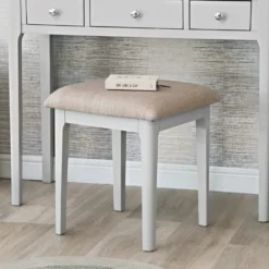 Bergen Grey Painted Oak Dressing Stool
