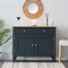 Bergen Blue Painted Oak 2 Door 2 Drawer Small Sideboard