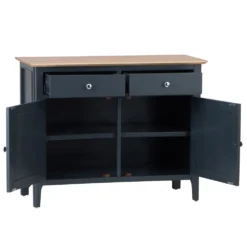 Bergen Blue Painted Oak 2 Door 2 Drawer Small Sideboard -Furniture Specialty Store ntp sts blue 2