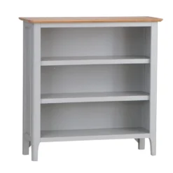 Bergen Grey Painted Oak Small Wide Bookcase -Furniture Specialty Store ntp swbc g 1