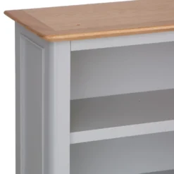 Bergen Grey Painted Oak Small Wide Bookcase -Furniture Specialty Store ntp swbc g 2