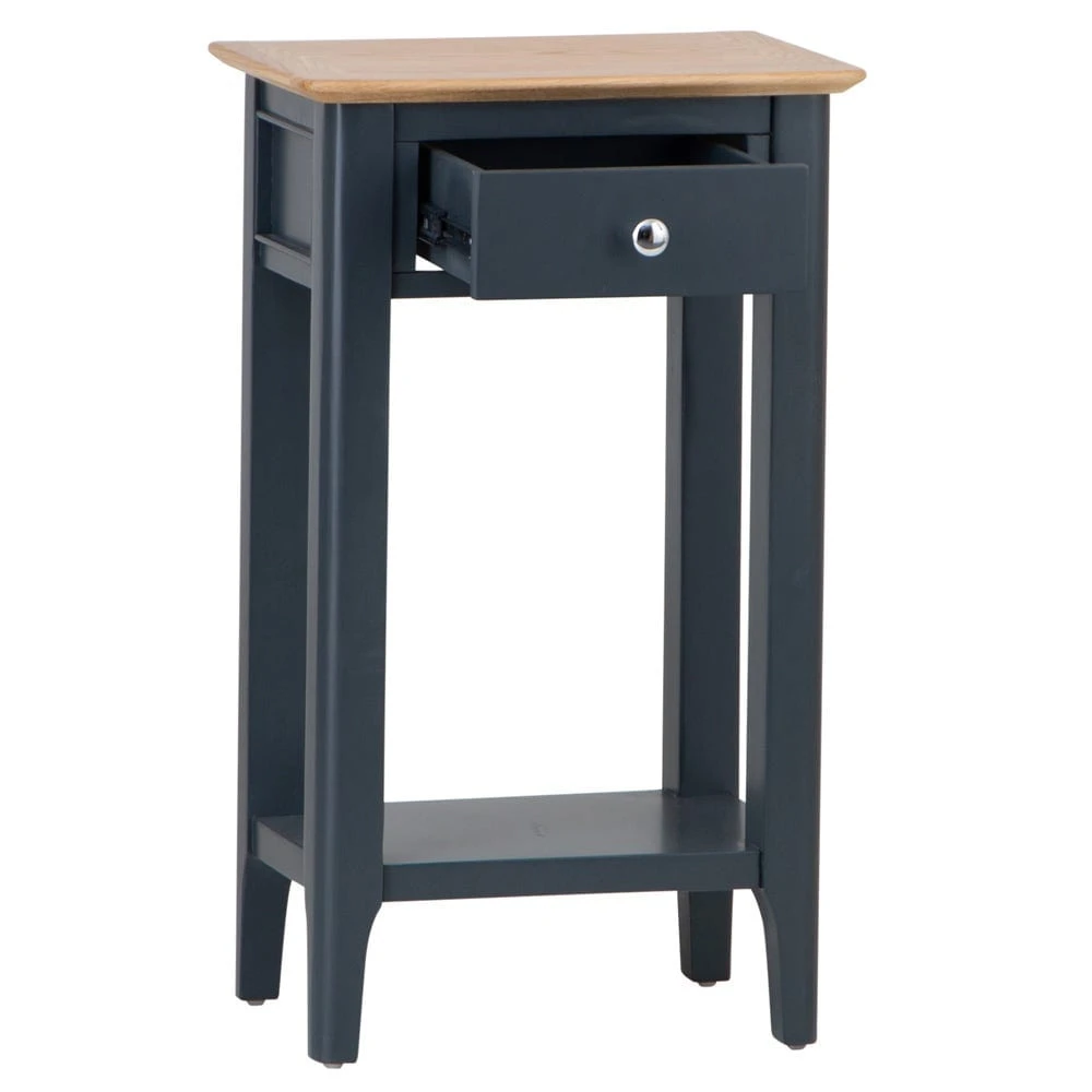 Bergen Blue Painted Oak Telephone Table 3 Bergen Blue Painted Oak Telephone Table - Image 3