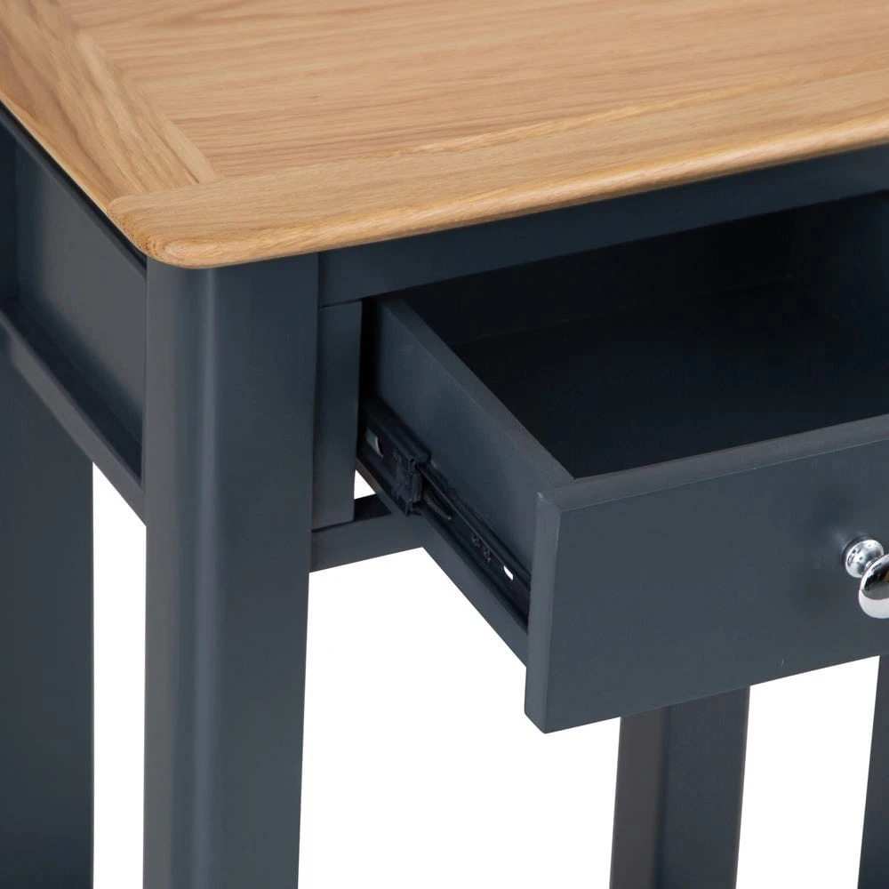 Bergen Blue Painted Oak Telephone Table 8 Bergen Blue Painted Oak Telephone Table - Image 8