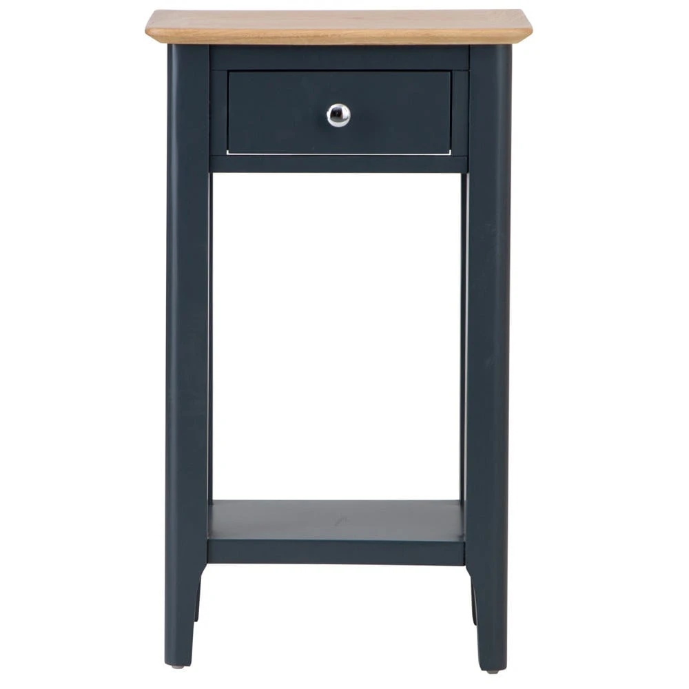 Bergen Blue Painted Oak Telephone Table 9 Bergen Blue Painted Oak Telephone Table - Image 9