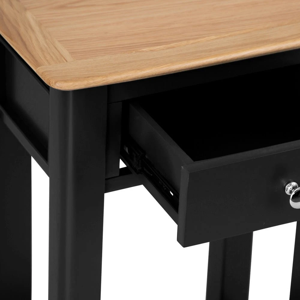 Bergen Black Painted Oak Telephone Table 7 Bergen Black Painted Oak Telephone Table - Image 7