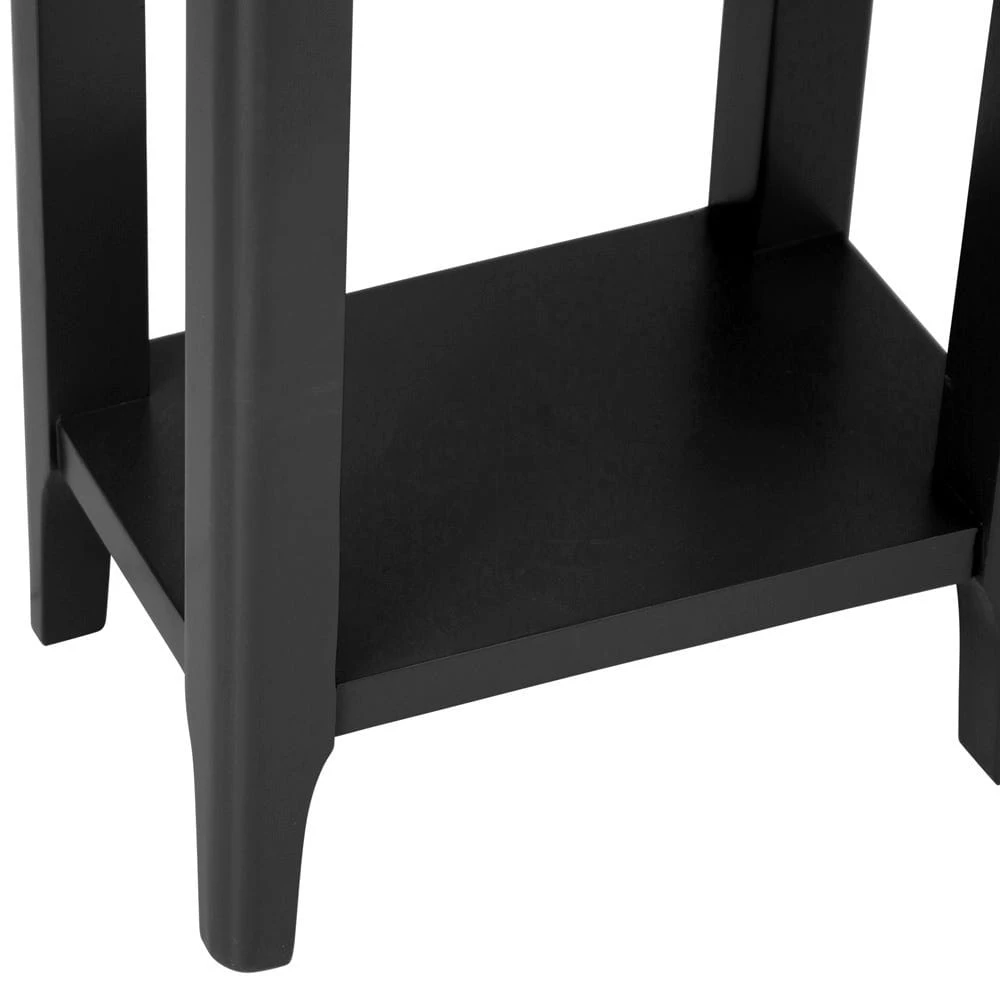 Bergen Black Painted Oak Telephone Table 6 Bergen Black Painted Oak Telephone Table - Image 6